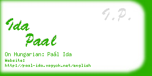 ida paal business card